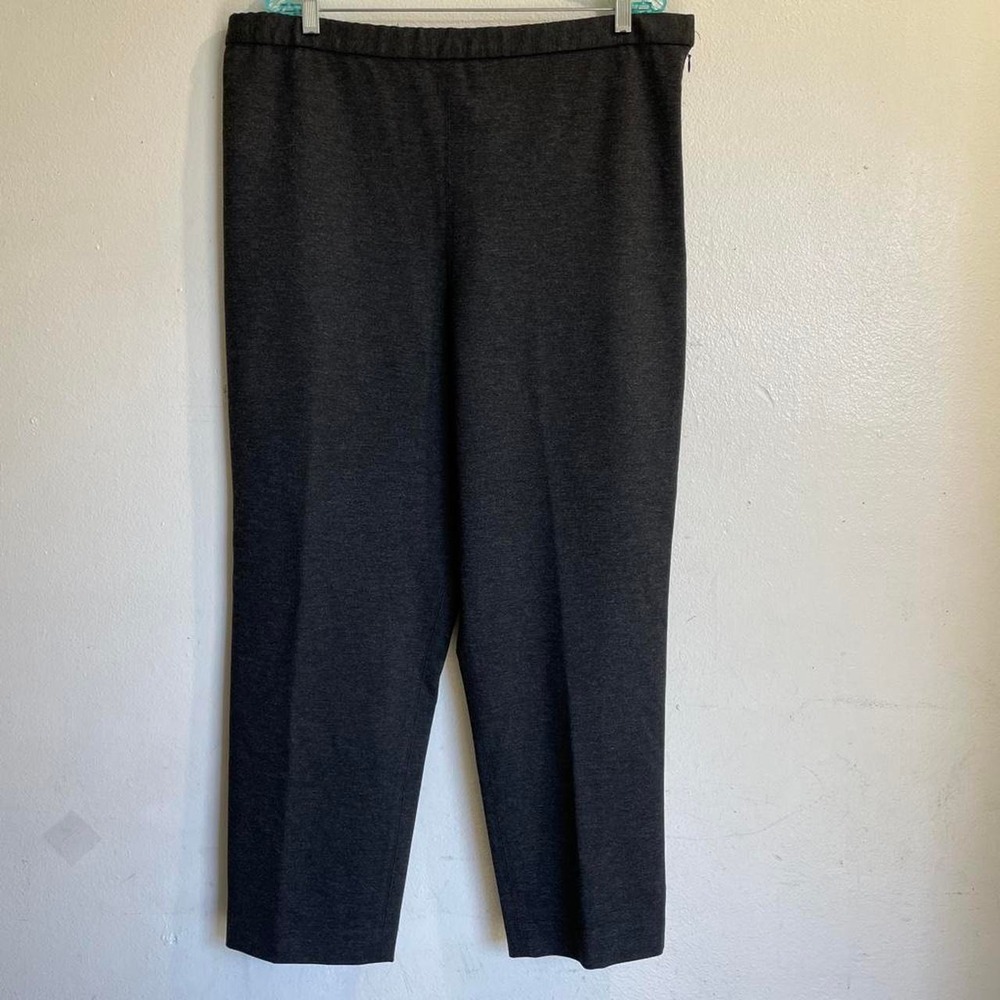Pendleton Womens 18W Dark Gray Heathered Straight Leg Pants Business Casual